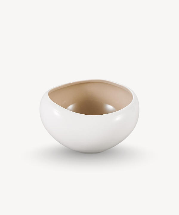 Bricard Barles porseleinen kom | Beige-wit | 12,2 cm
