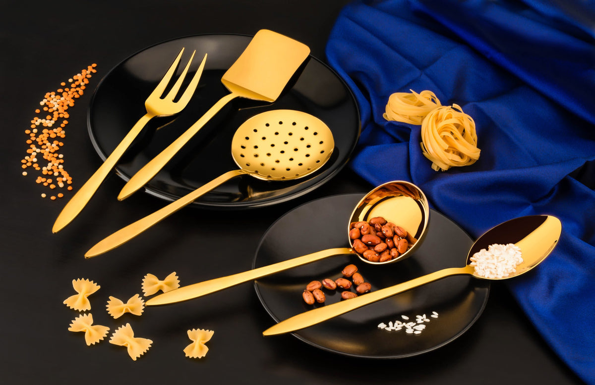 Ela gouden serveergerei set | 5-delig
