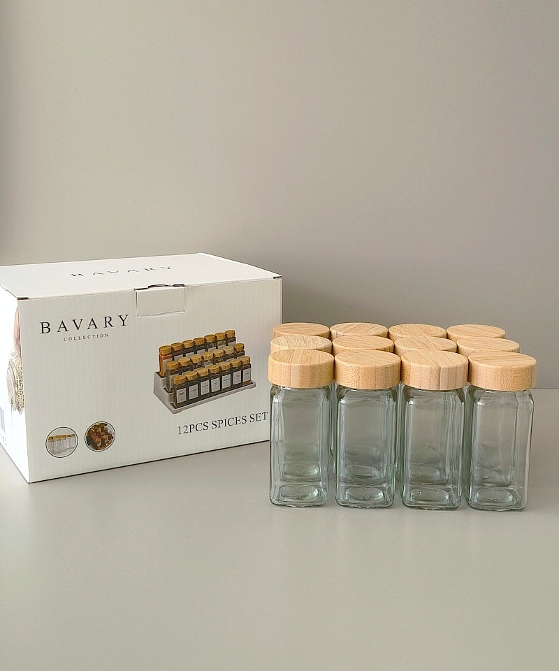 Kruidenpotjes met bamboe deksel | 12 stuks | 120 ml