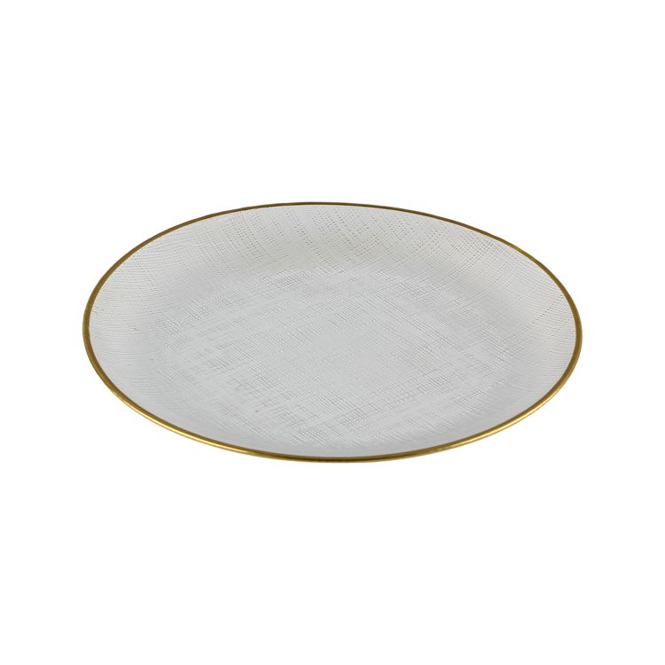 Bricard Tex dessertbord | 21 cm | 1 stuk | transparant-goud