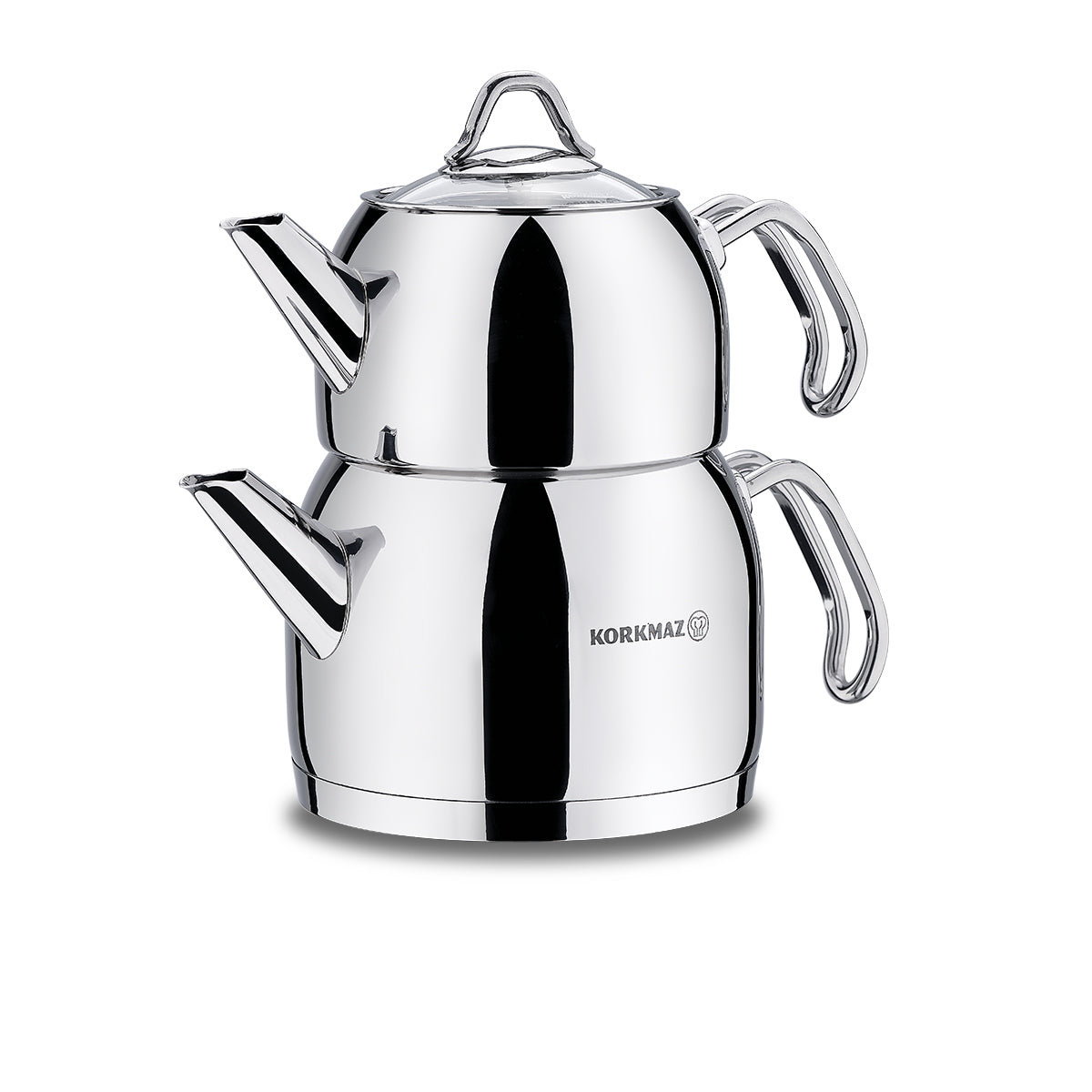 Korkmaz Provita maxi theepot – 18/10 Cr-Ni rvs – (1.1 L+2.0 L)