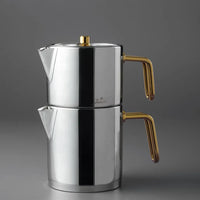 Jumbo Metalix inductie theepot – Titanium goud – 1,5 + 1,1 Liter