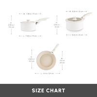 Karaca Ceramica Comfort 6-delige keramische pannenset | Crème