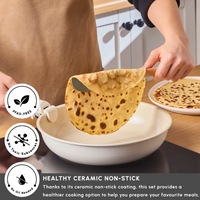 Karaca Ceramica Comfort 6-delige keramische pannenset | Crème