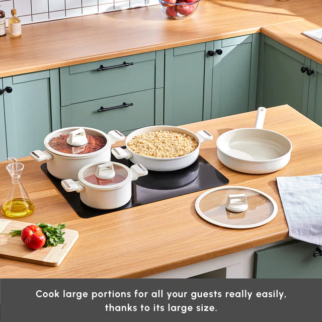 Karaca Swiss Crystal Valenti Ceramica 7-delige pannenset | beige