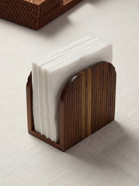 Vivid acacia houten servethouder
