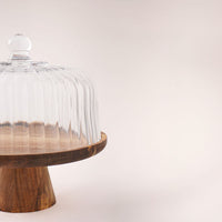 Borosilicaat acacia houten taartplateau