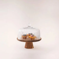 Borosilicaat acacia houten taartplateau