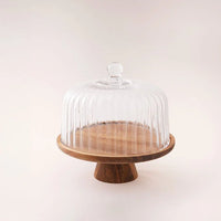 Borosilicaat acacia houten taartplateau