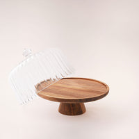 Borosilicaat acacia houten taartplateau