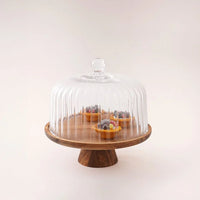 Borosilicaat acacia houten taartplateau