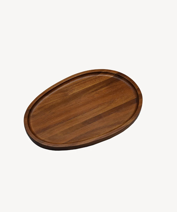 Acacia Ovaal Serveerplank – Houten Borrelplank 25 x 17 cm
