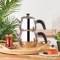 Karaca Layla Midi zwarte theepot set