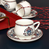 Karaca Nakkas 12-delige koffiekopjes set voor 6 personen