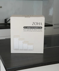 Quadro Glazen Voorraadpotten Set 12-delig | 4 Maten 