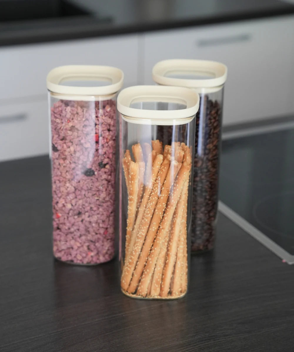 Quadro Glazen Voorraadpot 2000 ml | Borosilicaatglas | Luchtdicht