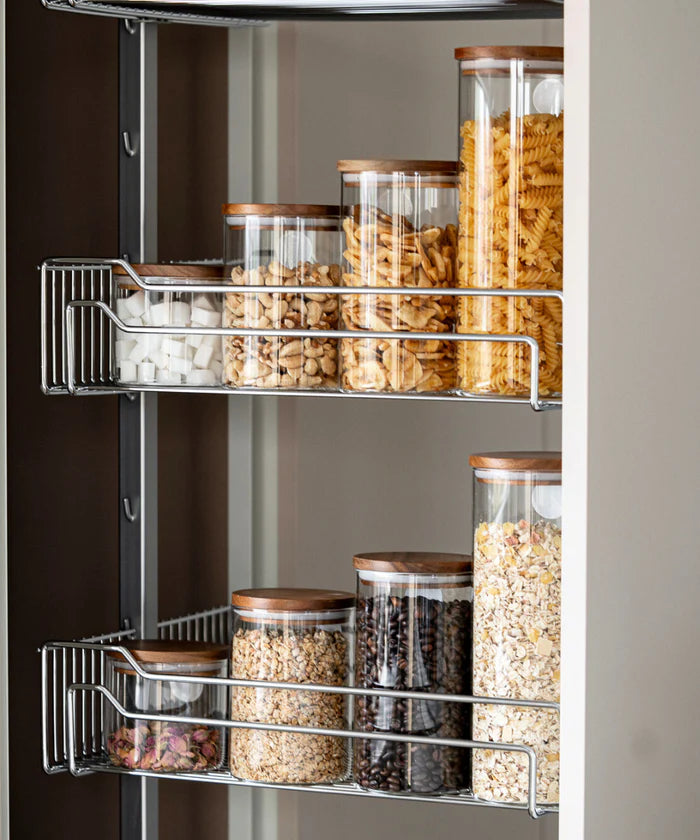 Voorraadpot classic met acaciahouten deksel | 2 stuks | 1500 ml