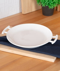 Porseleinen serveerschaal met handgrepen | 29 cm | Wit