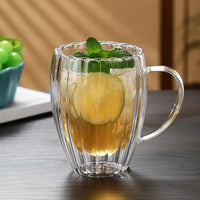 Stripe dubbelwandige mokken | 2 stuks | 350 ml