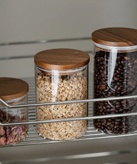 Voorraadpot classic met acaciahouten deksel | 2 stuks | 1500 ml