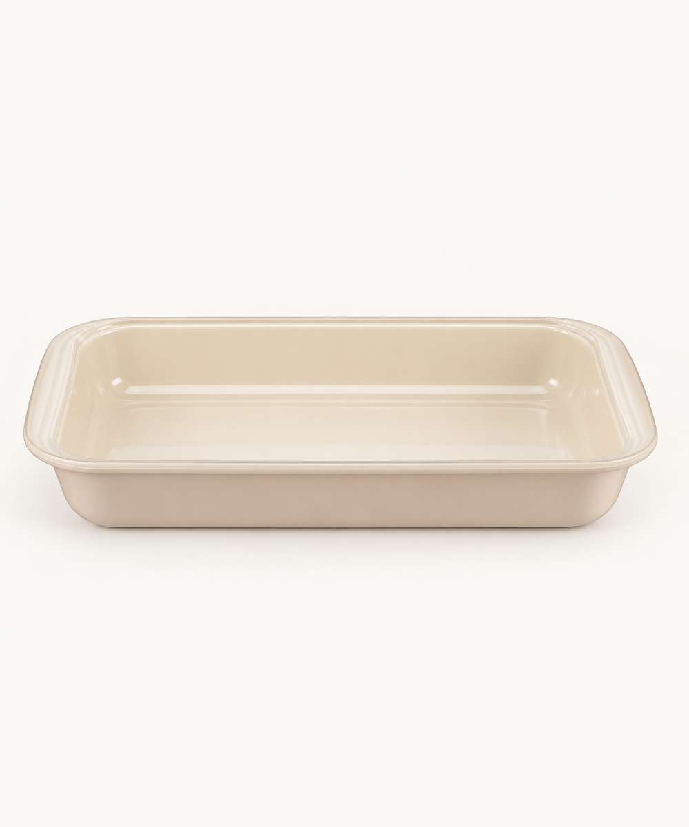 Rechthoekige ovenschaal beige, 3000 ml