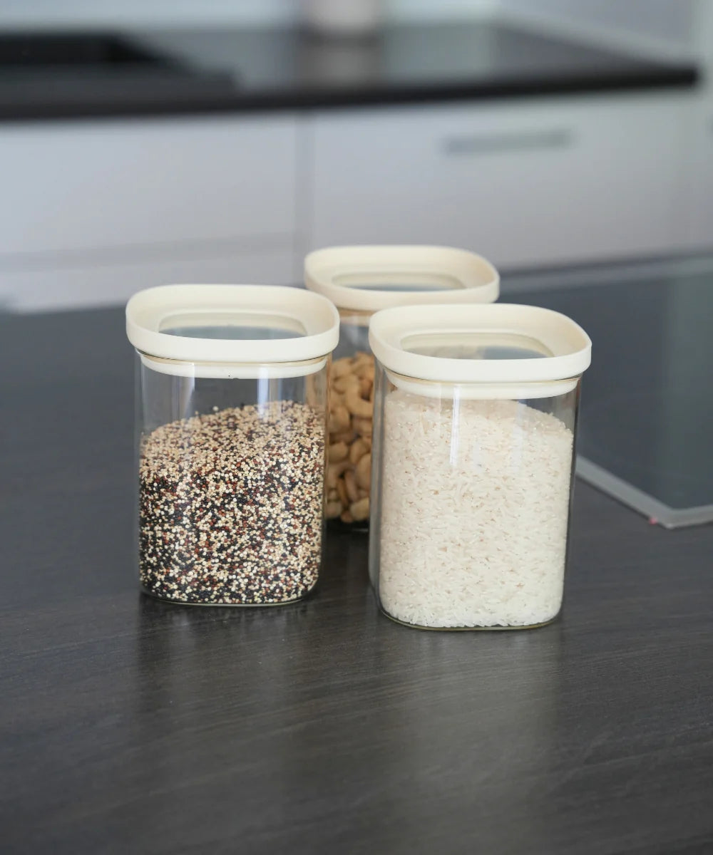 Quadro Glazen Voorraadpot 1000 ml | Borosilicaatglas | Luchtdicht