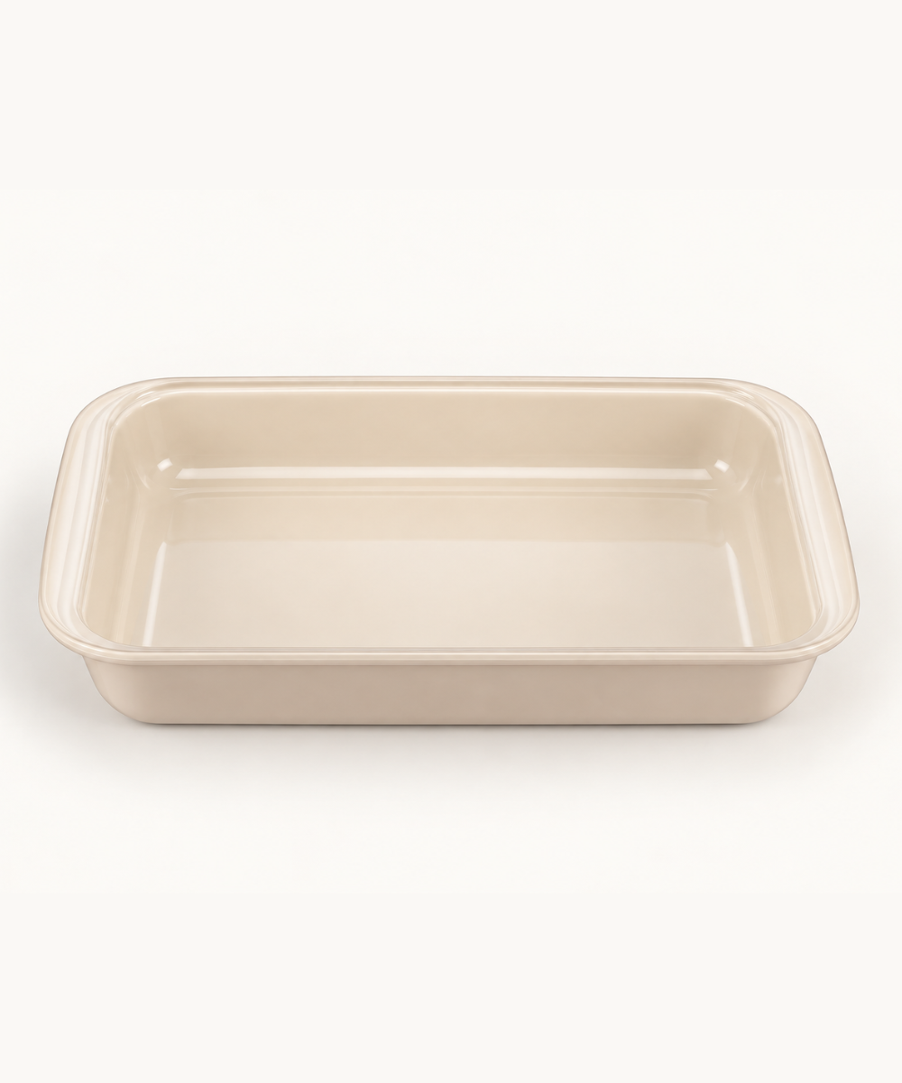 Rechthoekige ovenschaal beige, 3000 ml – afbeelding 2