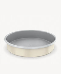 Ronde keramische bakvorm beige – Antiaanbak