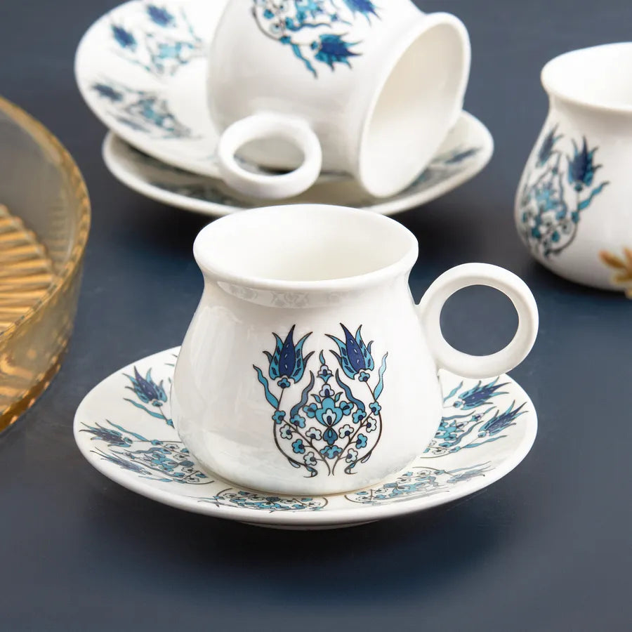 Karaca Bursa 12-delig koffiekopjes set voor 6 personen | 90 ml
