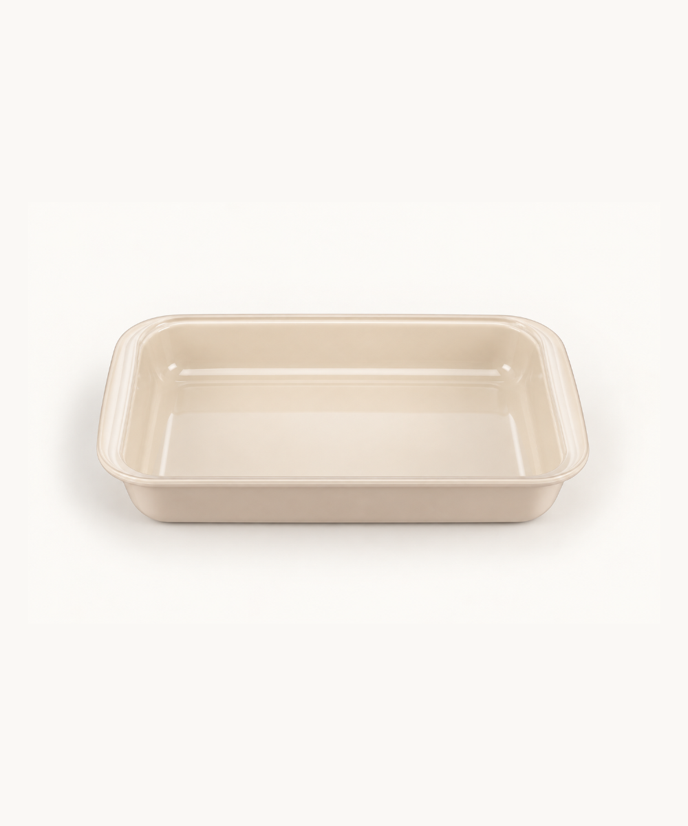 Rechthoekige ovenschaal beige, 2200 ml – afbeelding 2