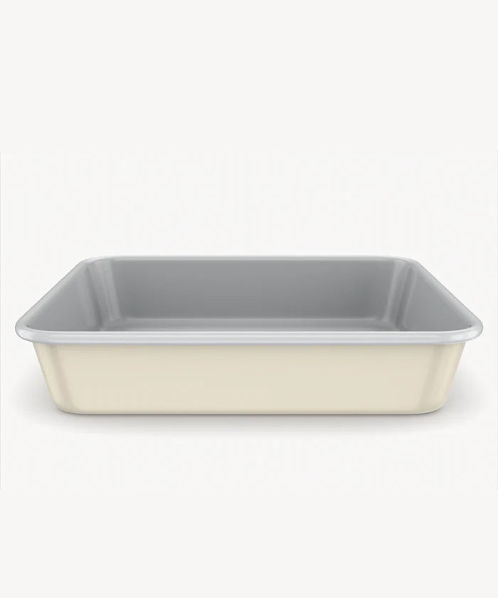 Rechthoekige keramische bakplaat beige – Antiaanbak