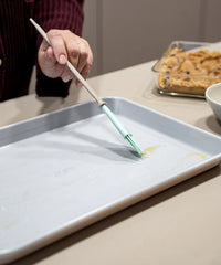 Bakplaat met afkoelrooster beige – PFAS-vrij, keramische antiaanbaklaag