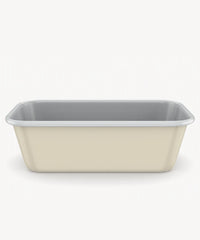 Rechthoekige keramische bakvorm beige – Antiaanbak