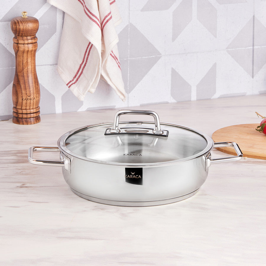 Karaca Galaxy Steel lage pan 24 cm 3,0 Lt