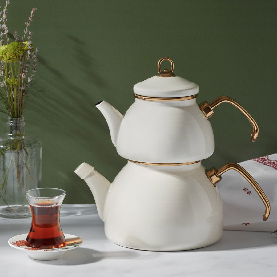 Karaca Retro emaille theepot –