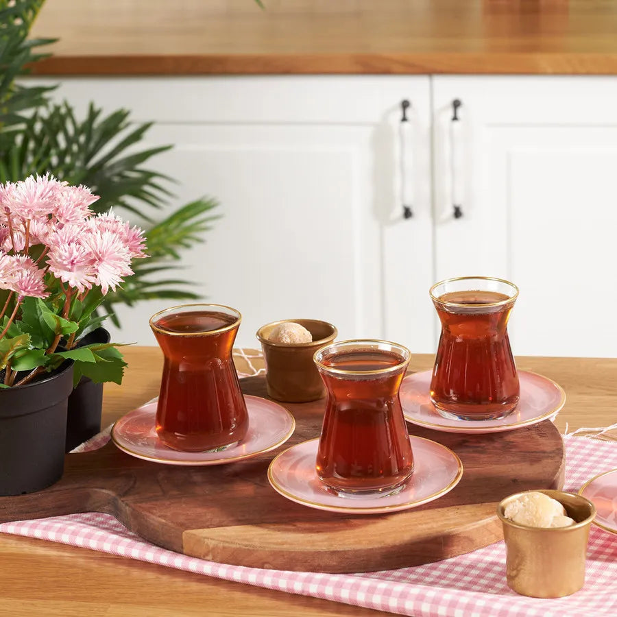 Karaca Retro theeglazen set voor 6 personen –