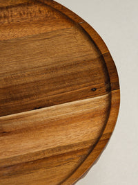 Coline acacia houten taartplateau op voet – 28 cm