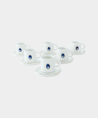 Bricard Hatira 12-delige espressoset | Nazar | Wit-goud
