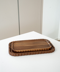 Acaciahouten wave serveerplank –