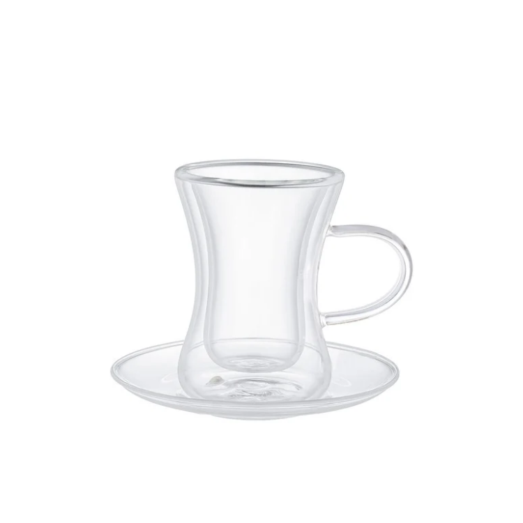 Schäfer Atea dubbelwandige theeglazen | 4-delig | 80 ml
