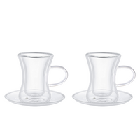 Schäfer Atea dubbelwandige theeglazen | 4-delig | 80 ml