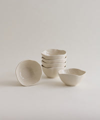 Fiora Dipschaaltjes 6-delig | Ø9 cm | Beige Keramiek | Gulcan Home