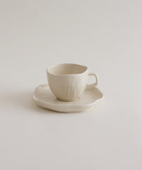 Fiora espressokopjes set voor 6. personen beige