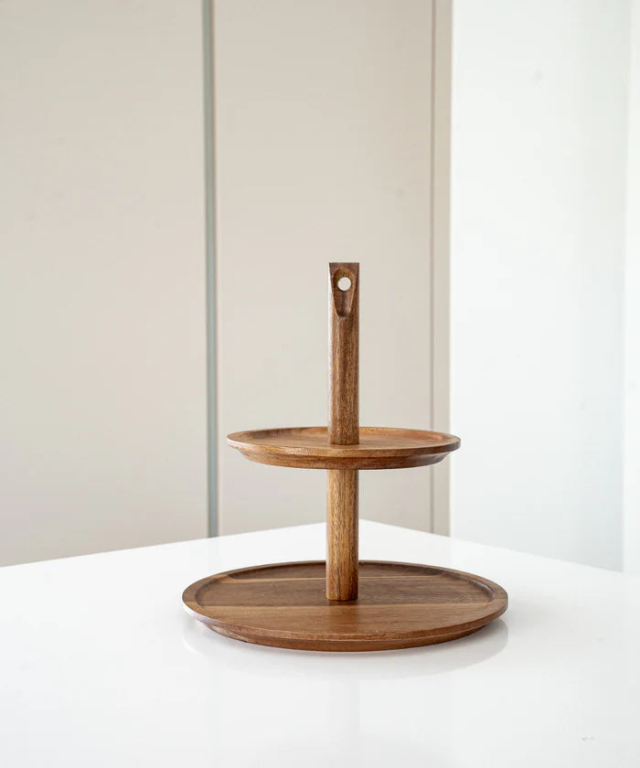 Lumo acaciahouten etagere – 25 cm