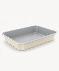 Rechthoekige keramische bakplaat beige – Antiaanbak