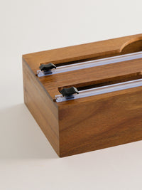 Makai acacia houten folie- en vershoudfolie dispenser