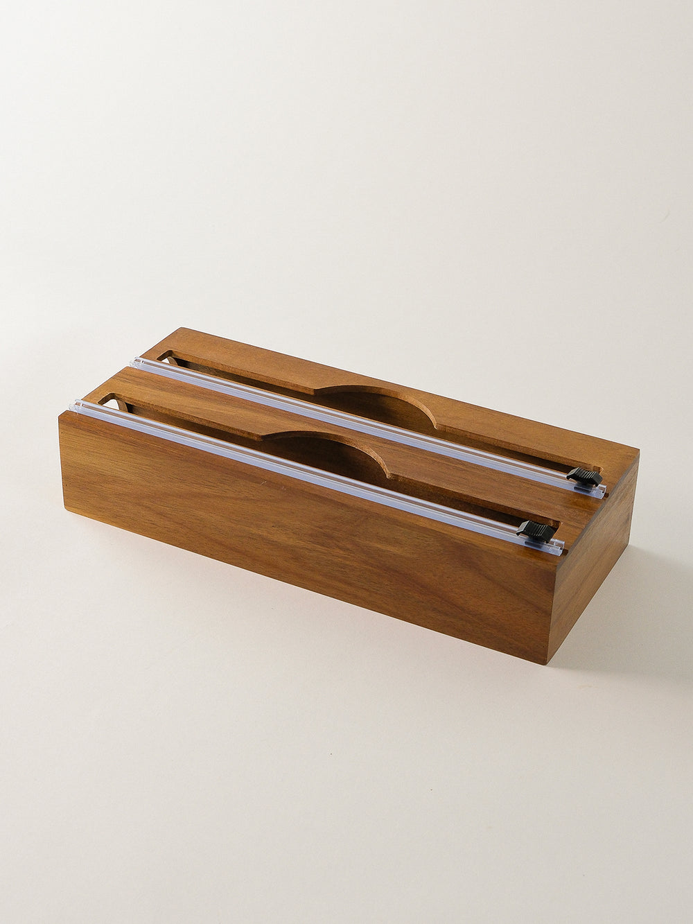 Makai acacia houten folie- en vershoudfolie dispenser