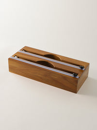 Makai acacia houten folie- en vershoudfolie dispenser