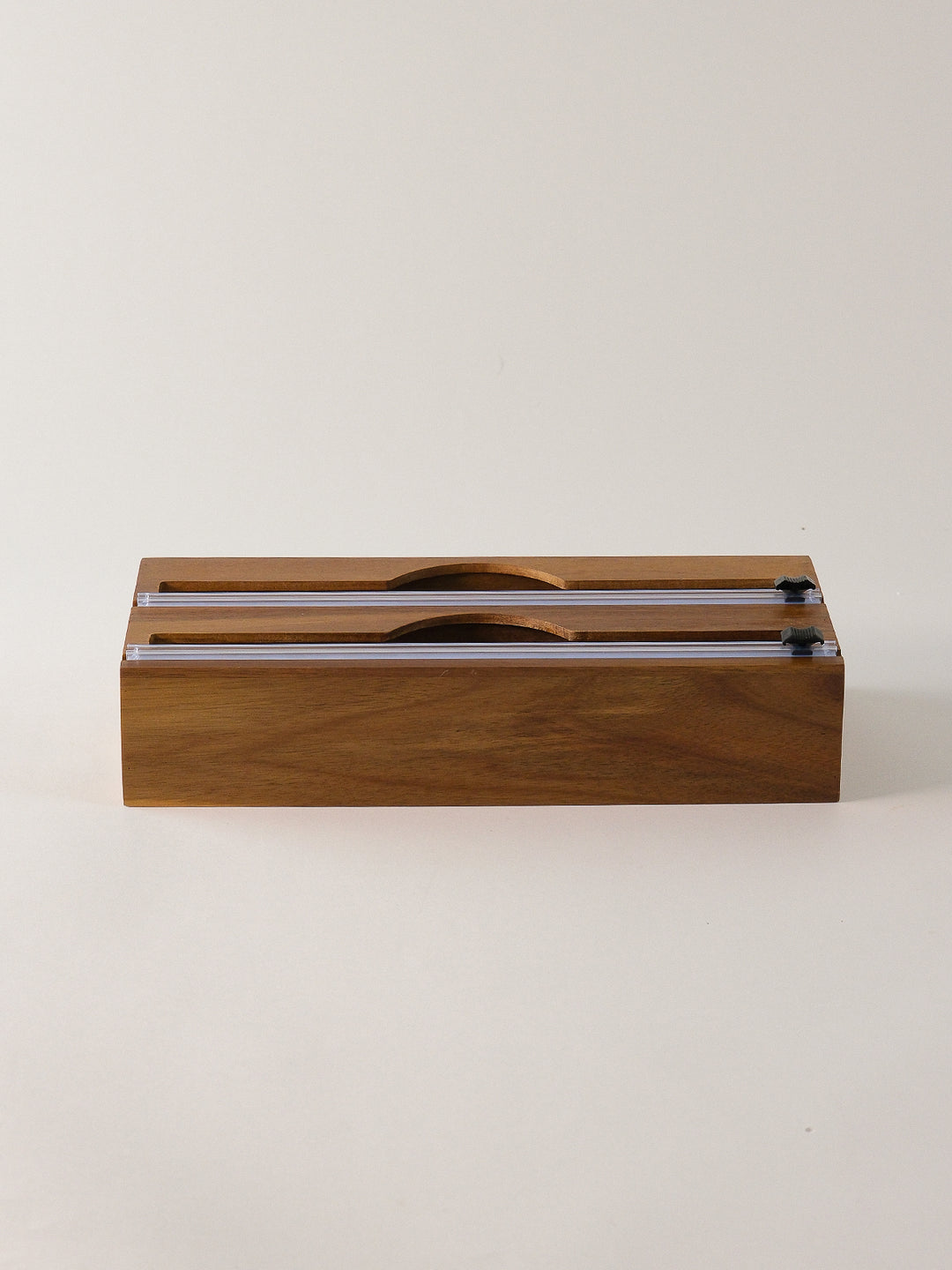 Makai acacia houten folie- en vershoudfolie dispenser
