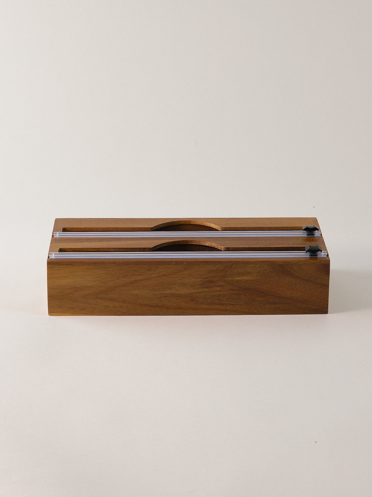 Makai acacia houten folie- en vershoudfolie dispenser